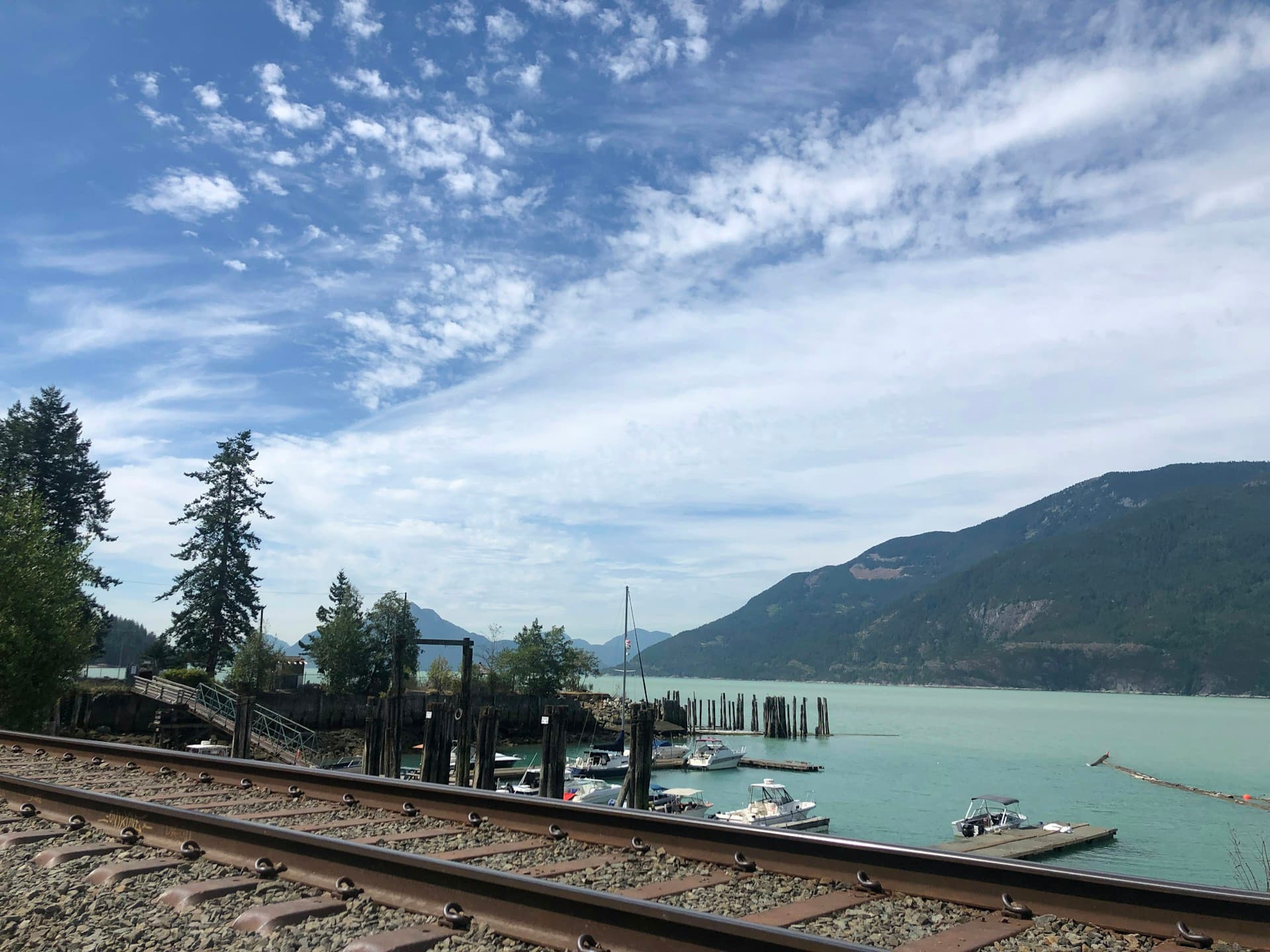 A quiet marina on Howe Sound along the Sea to Sky corridor